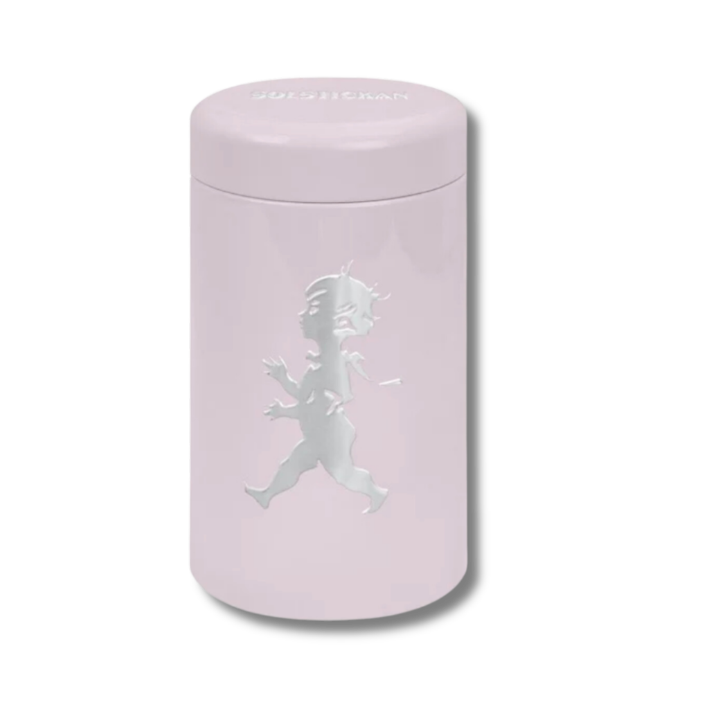 Solstickan tändsticksrör rosa silver