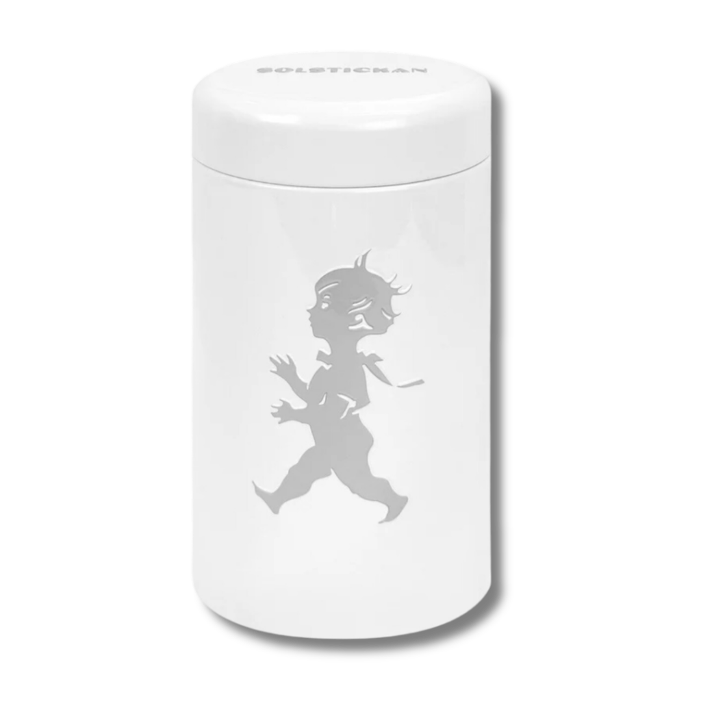 Solstickan tändsticksrör vit silver